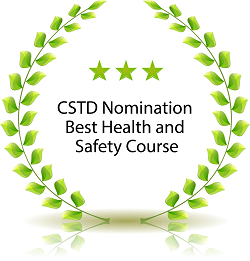 Laurels with text in middle CSTD Nomination Best Health and Safety Course