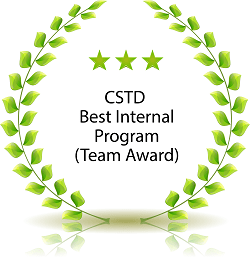 Laurels with text in middle CSTD Best Internal Program Team Award