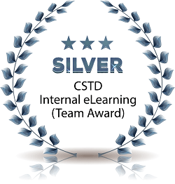 Laurels with text in middle Silver CSTD Internal eLearning Team Award